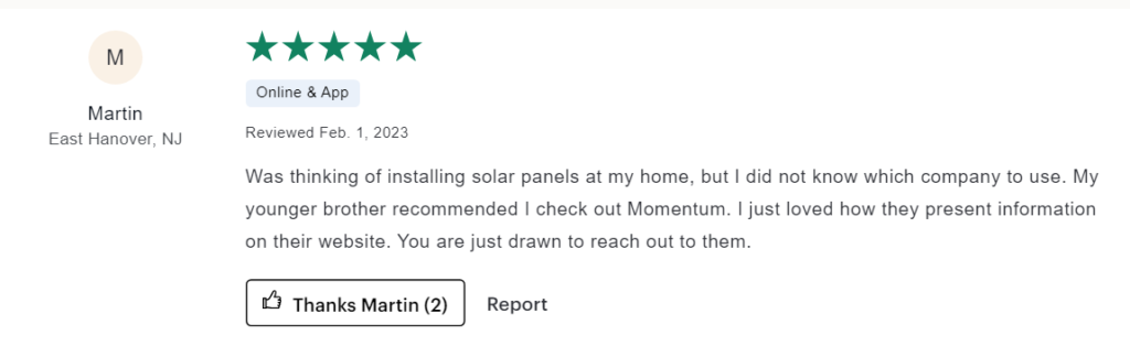 Momentum Solar Reviews