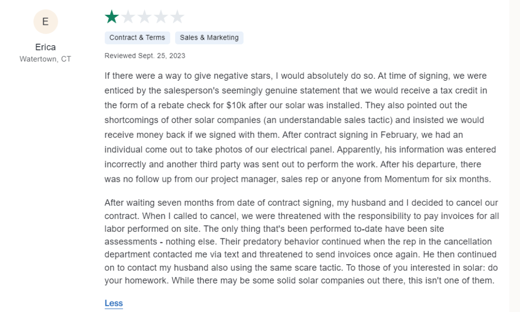 Momentum Solar Reviews