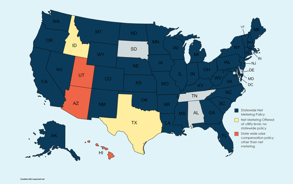 Net metering statewide availablity map